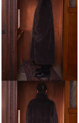 Unisex Oversized Knee-length Faux Fur Coat