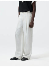 Straight Leg Hemp Linen Blend Pants