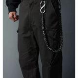 Adjustable Zipper Flared Baggy Cargo Pants