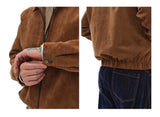 Unisex Vintage Suede Lapel Jacket