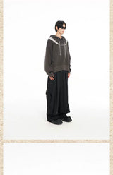 Irregular Patchwork Liquid Metal Loose Hoodie