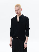 Loose Deep V Collar Knit Top
