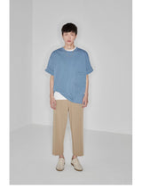 Drapey Stretchy Elastic Waist Cropped Pants