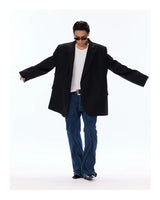 Oversized Structured Wool Blend Blazer