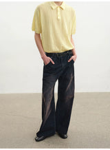 Cutout Ribbed Cotton Polo Shirts