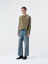 Turkish Washed Frayed Straight Jeans