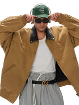 Men's Washed Patchwork Sheepskin Jacket