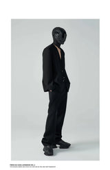 Unisex Loose Padded Uncollared Blazer
