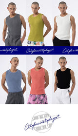 Loose Multi-color Crew Neck Sweater Vest