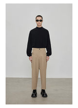 Casual Cropped Elastic Waist Pants