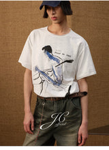 Water Stain Print Short Sleeve Tee