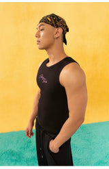 Unisex Bicolor Backless Sequin Tank Tops