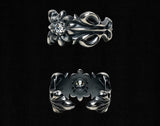 Adjustable Vintage Sterling Silver Moissanite Ring