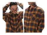 Vintage Oversized Brushed Plaid Shirt