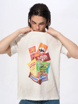 Men's Snack Print Washed Cotton Tee