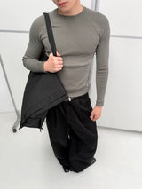 Lightweight Ribbed Knit Long Sleeve