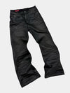 Washed Waxed Snakeskin Flared Jeans