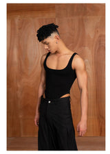 Black Backless Stretchy Shapewear Tank Bodysuits