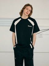 260g Cotton Color Block Couple Tees