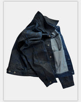 Distressed Ice Blue Ombre Denim Jacket