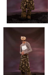 Cute Unisex Military Double-layer Dinosaur Skort