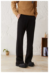 Men's Drapey Frayed Flared Dress Pants