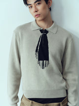 Short Jacquard Casual Wool Sweater