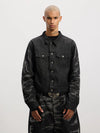 Tiger Sequin Boxy Cropped Denim Jacket
