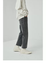 Vintage Washed Straight Ankle Jeans