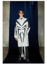 Spider Print Grey Mid-length Coat