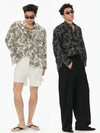 Long Sleeve Collared Paisley Silk Shirt