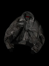 Distressed Boxy Two-Tone 3M Fleece Bomber