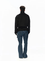 100% Wool Cropped Raglan Coat