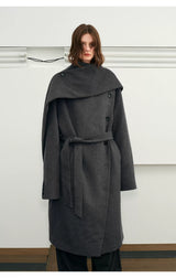 Men's Long Wool Shawl Coat