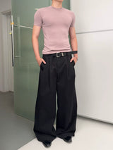 Sanded Slim Stretch Velvet Tee