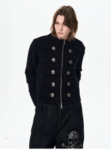 Men's Black Knit Sweater Coat