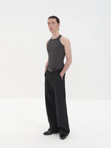 Wrinkle Free Straight Wool Dress Pants