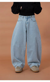 Men's Wide Leg Light Blue Jeans