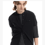 Premium Wool Blend Straight Shoulder Cardigan