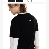 Lightweight Colorblock Two-in-one Three-quarter Sleeve Tee