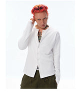 Men's Black & White Long-Sleeve Cooling Cardigan