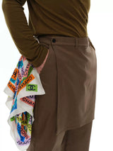 Men's Fake Two-Piece Wool Flare Pants