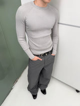 Lightweight Ribbed Knit Long Sleeve