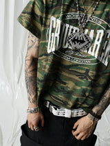 Olive Camo Crack Print Tee