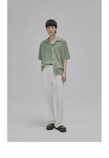 Tie Waist Straight Leg Knit Pants