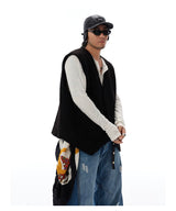 Men's Oversized Lamb Wool Vest