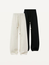 Straight Leg Drawstring Linen Tencel Pants
