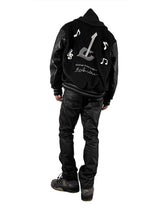 Black Waxed Flared Jeans