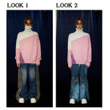 Mid-length Thick Wool Blend Turtleneck Sweater