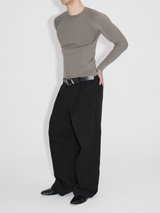 Lightweight Ribbed Knit Long Sleeve